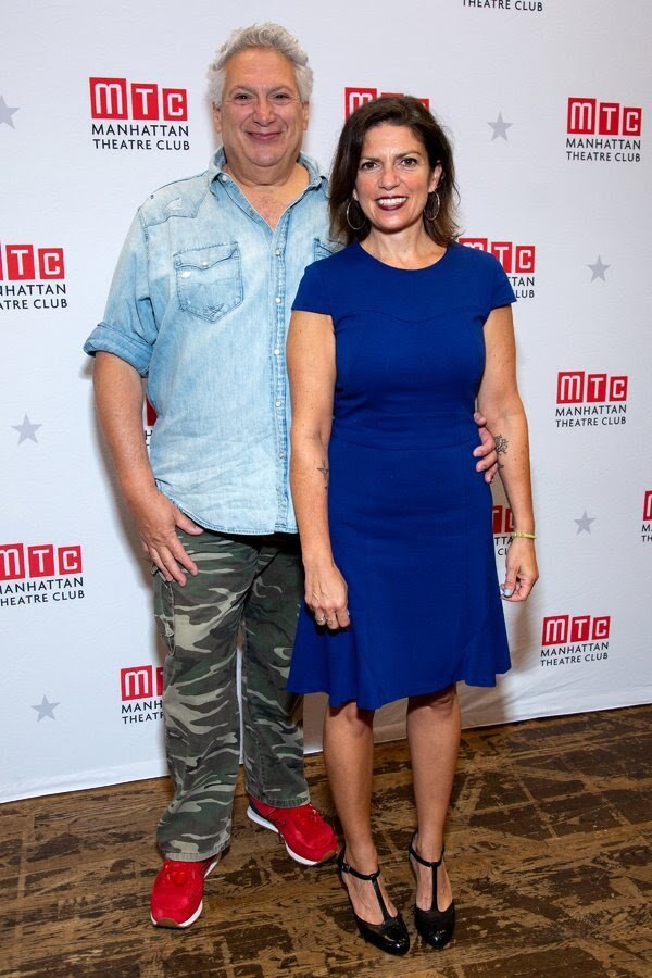 Kimberly Senior with Harvey Fierstein on the press line at Manhattan Theatre Club, opening night of Bella Bella, 2019