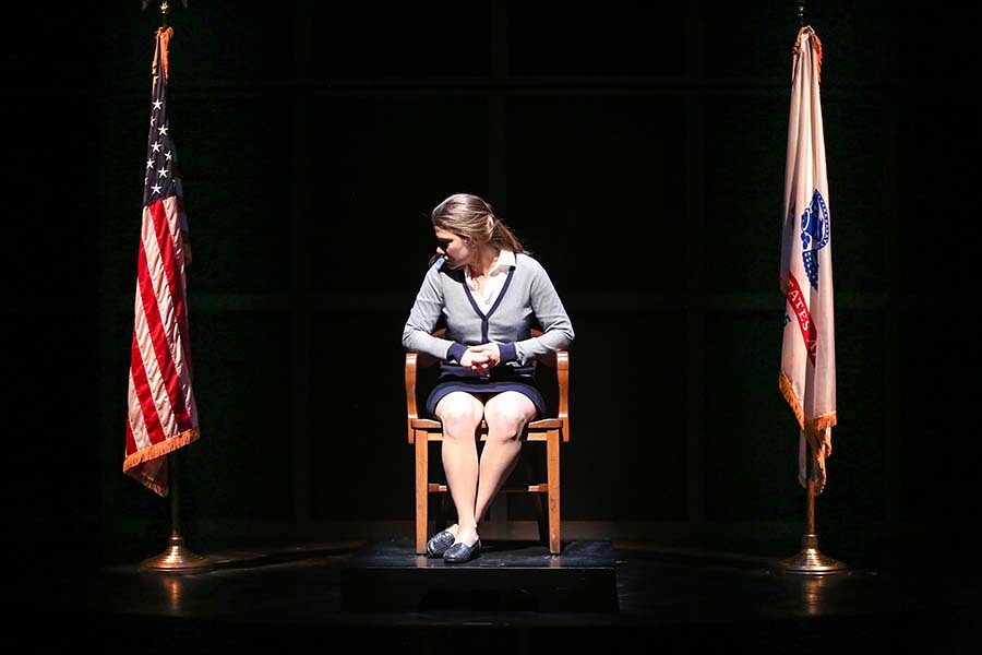 Grace Rattigan (Jessiee Datino) testifies in Other Than Honorable